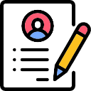Icon showing a pencil and a document