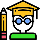 Icon shows a graduate and a pencil