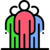 Icon showing a group of people