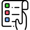 icon showing a list of things to do